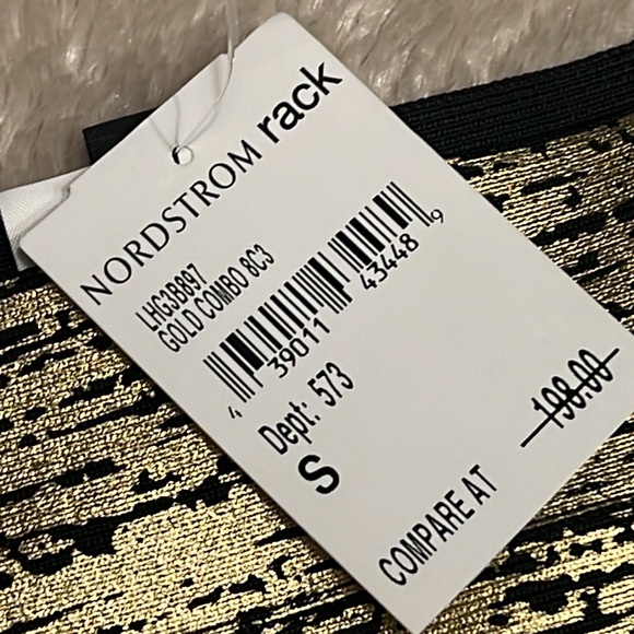 BCBG MAX AZRIA Silvie Gold Combo Bandage Skirt - Picture 5 of 9